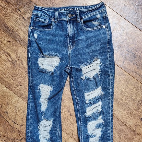 AMERICAN EAGLE Stretch Mom Jean - Sz 00 - Picture 2 of 8
